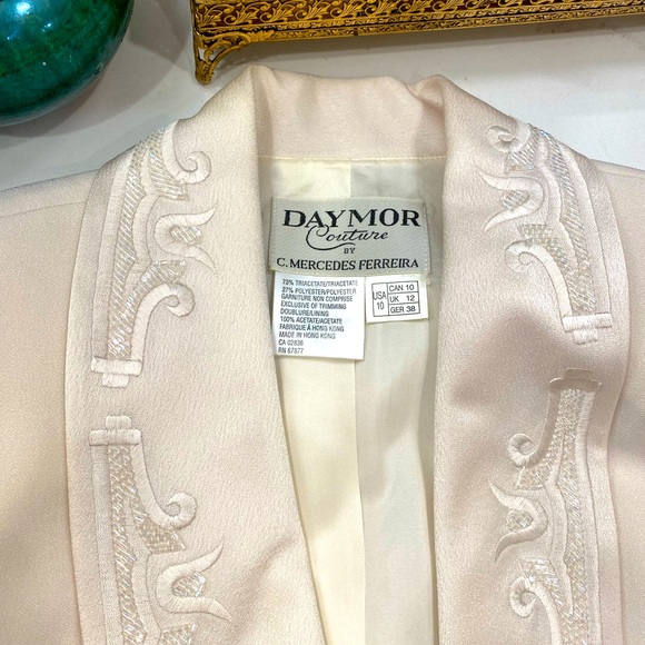 VTG 80s Couture - Daymor Couture - Powersuit - Beaded/Embroidered/Tailored - 10 - Picture 6 of 16